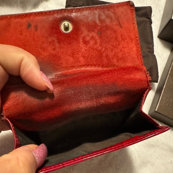 Gucci Red ❤️monogram Heart Wallet - Picture 15 of 15